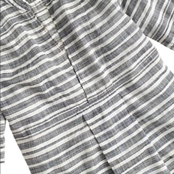 J Crew Black White Stripe Gauze Tunic S - Picture 3 of 8